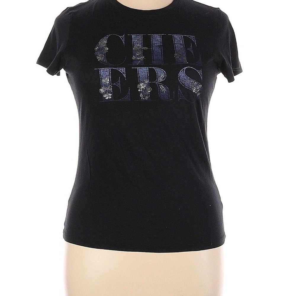 Free State Black 'CHEERS' Graphic Short Sleeve Tee
